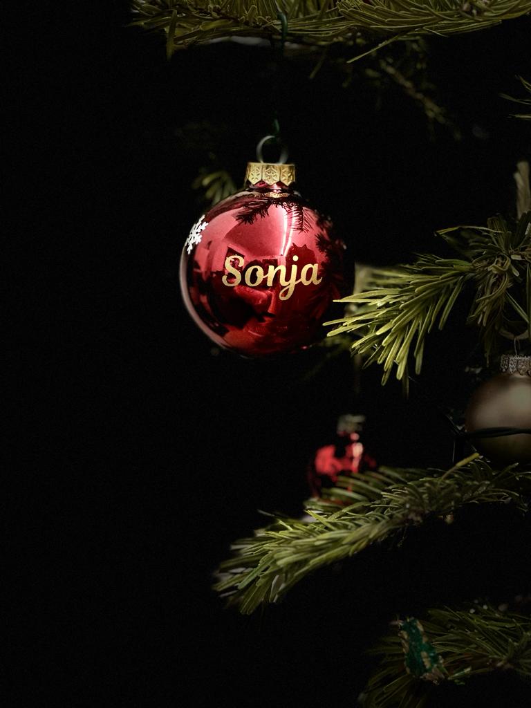 Weihnachtskugel personalisiert