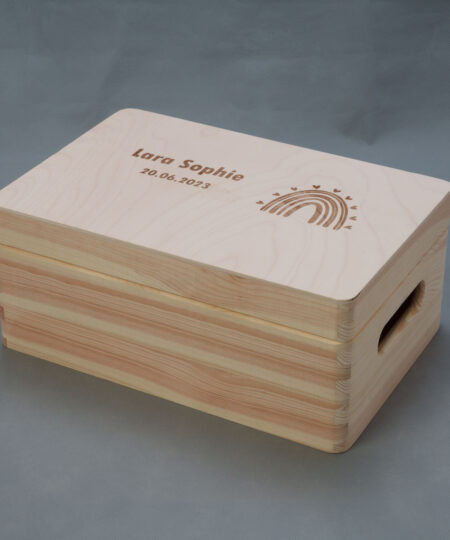 Große Erinnerungsbox aus Holz personalisiert
